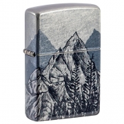 ��������� Zippo - 46280 Mountain Sketch 540 Tumbled Chrome